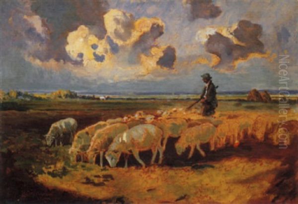 Pastore E Gregge Nella Campagna Romana, 1909 - view 1