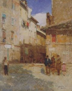 Scorcio Di Roma Con Figure