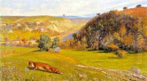 Paesaggio Della Campagna Romana, Con Volpe