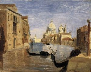 The Lady In Red by Jean-Baptiste-Camille Corot