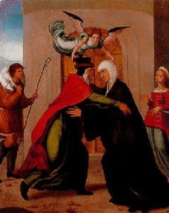 El Abrazo De Joaquin Y Santa Ana by Juan Correa de Vivar