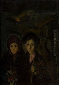 Pareja De Ninos by Jesus Rodriguez de Corredoyra