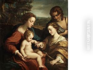 The Mystic Marriage Of Saint Catherine by Antonio Allegri da Correggio