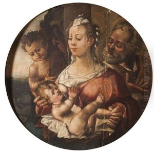 La Sainte Famille Avec Saint Jean Baptiste by Antonio Allegri da Correggio