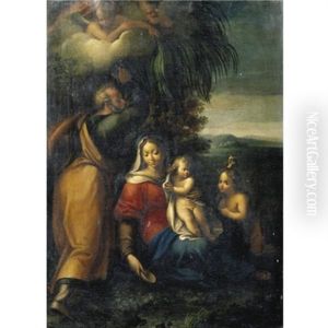 The Rest On The Flight Into Egypt by Antonio Allegri da Correggio