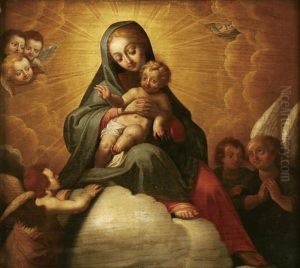 Virgin With Infant And Putti by Antonio Allegri da Correggio