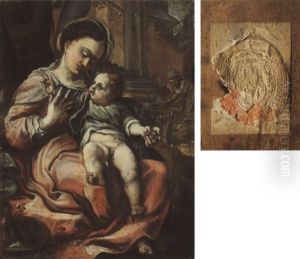 Madonna Mit Dem Korb by Antonio Allegri da Correggio