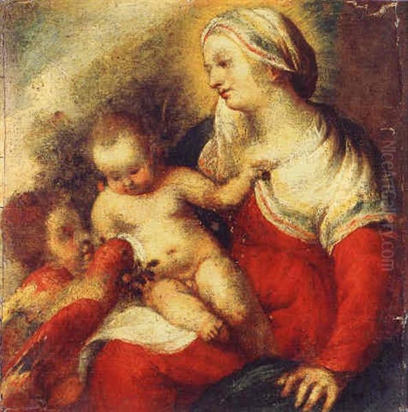 Madonna And Child With Parrot And Infant Saint John The Baptist - view 1