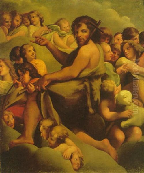 Saint John The Baptist Surrounded By Angels - view 1