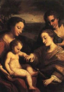 The Mystic Marriage Of St. Catherine by Antonio Allegri da Correggio