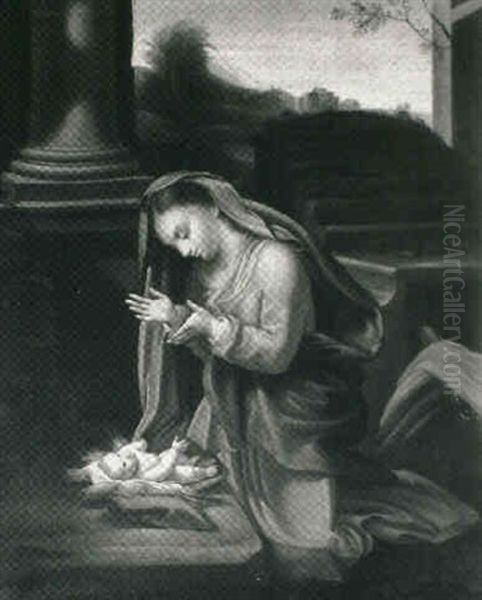 The Madonna Adoring The Christ Child - view 1