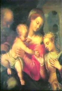 Maria Mit Dem Jesuskind, Neben Ihr Die Hl. Katharina Und Derhl. Josef