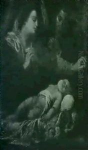 Madonna And Child With Angel by Antonio Allegri da Correggio