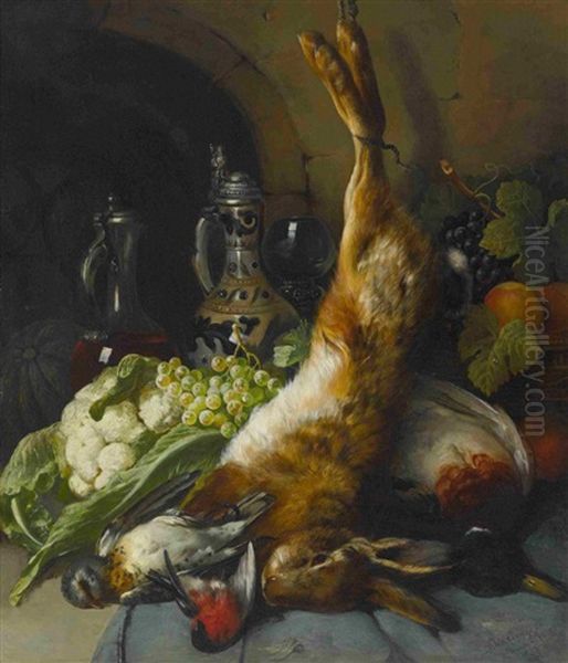 Stillleben Mit Hase Und Vogeln - view 1
