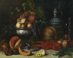 Fruchtestillleben Mit Hummer by Joseph Correggio