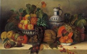 Groses Fruchtestilleben Mit Ziergegenstanden by Joseph Correggio