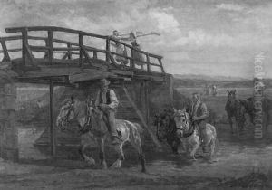 Bauern Beim Uberqueren Eines Flusses by Joseph Correggio