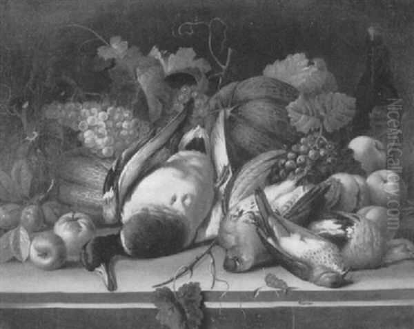 Still Life With Fruit And Game On A Ledge - view 1