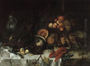 Groses Fr_chtestilleben Mit Hummer by Joseph Correggio