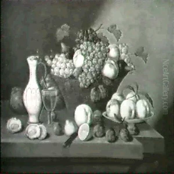 Fruchtestilleben Mit Austern Und Kuchengegenstanden - view 1