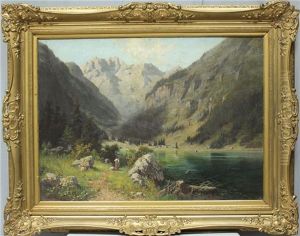 Bauerin An Einem Gebirgssee In Oberbayern Bauerin An Einem Gebirgssee In Oberbayern