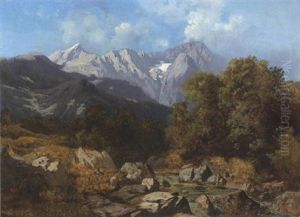 Blick Auf Das Wettersteingebirge Mit Der Zugspitze