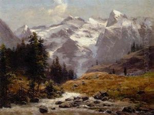 Gebirgslandschaft Mit Bach