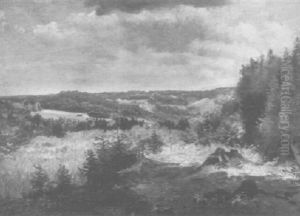 Landscape With Rolling Hills by Ludwig Correggio