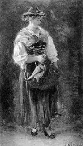 Junges Madchen In Tracht by Ludwig Correggio