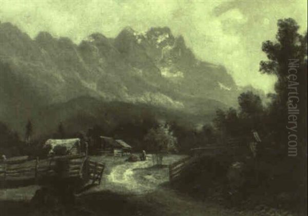 Gebirgslandschaft Mit Alm - view 1