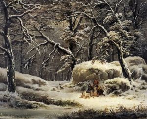 Jagers In De Sneeuw by Max Correggio