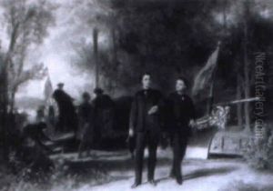 Konig Ludwig Ii. Landet Mit Seinem Schiff 'tristan' Vor Schlos Berg by Erich Correns