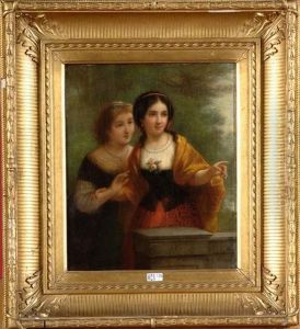 Deux Elegantes A La Balustrade