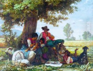 Noon Under The Shade Tree by Arnoldo Corrodi