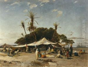 Campement A L''oasis by Hermann David Solomon Corrodi