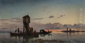 Shrine At Venice, Sundown by Hermann David Solomon Corrodi