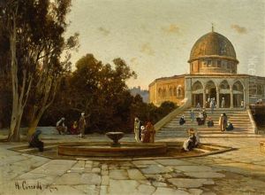 The Dome Of The Rock, Jerusalem by Hermann David Solomon Corrodi