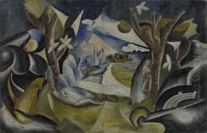 Couple Dans Un Paysage by Francois Angiboult
