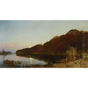 Moonlight Along The Coast by Hermann David Solomon Corrodi