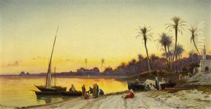 Abend Am Nil by Hermann David Solomon Corrodi