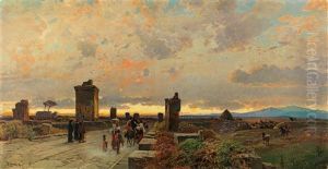 Appia Antica Near Terracina by Hermann David Solomon Corrodi