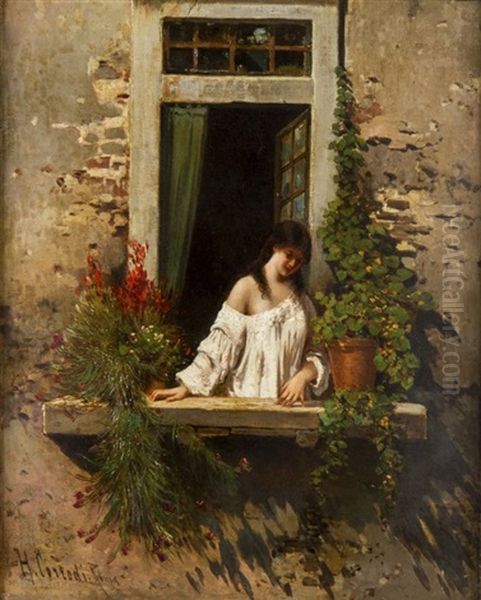 Lady On A Balcony - view 1