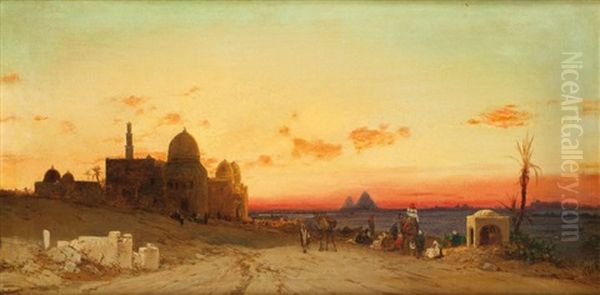 Les Pyramides Vues Des Tombeaux Des Califes - view 1