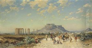 The Acropolis, Athens by Hermann David Solomon Corrodi