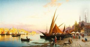 Bateaux De Peche Sur Le Bosphore