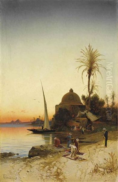 Prayers At The Bank Of The River Nile - view 1