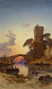 Fishing On The Bank Of The Tiber