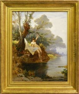 Female Nude On A Riverbank