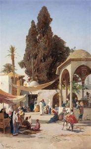 Cesme Etrafinda Dinlenenler by Hermann David Solomon Corrodi