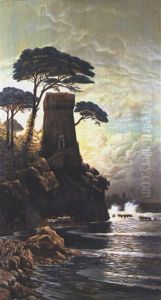 Ansicht Des Kastells Von Lerive by Hermann David Solomon Corrodi